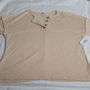 WOMENS Brand New Haptics by Holly Harper- Cream of the Crop Top Med in Oatemal